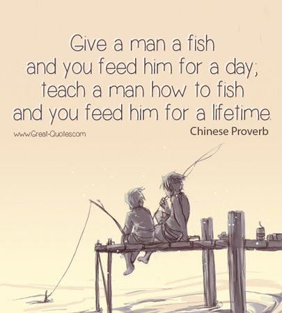 teachamantofishquote