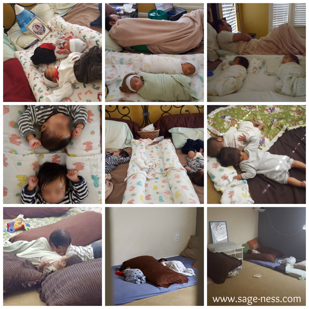 A glance at our Montessori floor bed journey with our twins