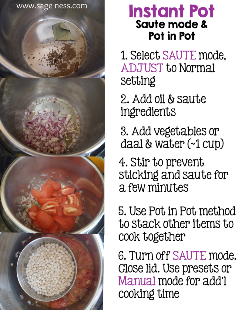 How to cook using the Instant Pot saute mode & pot in pot method
