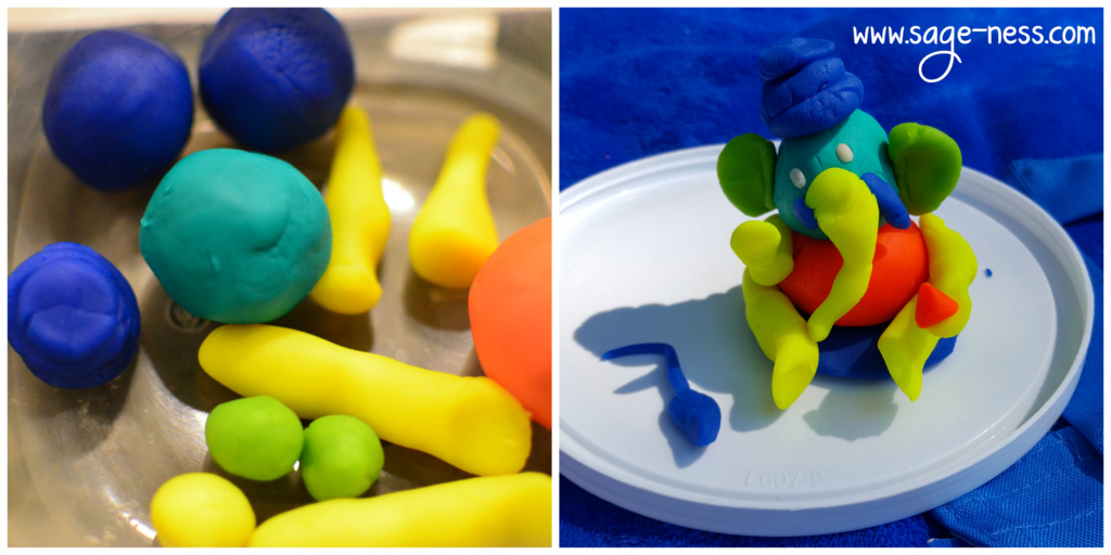 Montessori Inspired Hindu Ganesh Chaturthi Toddler Activity with Play dough