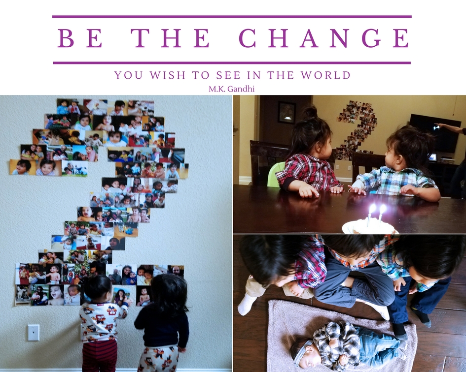 Be the Change You Wish to See in the World Kids Activity for twins birthday