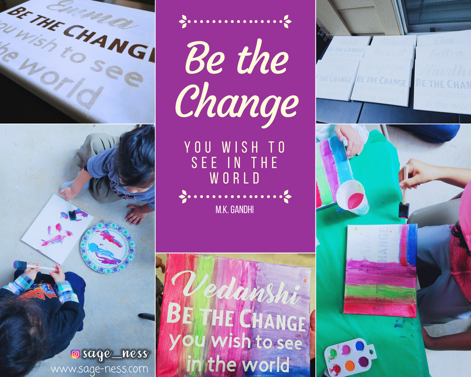 Be the Change DIY Kids Canvas Art Project